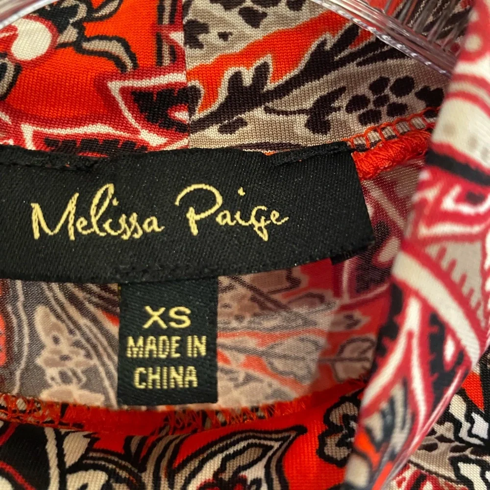 Melissa Paige Sleeveless Tunic Paisley Red XS - Picture 4 of 8